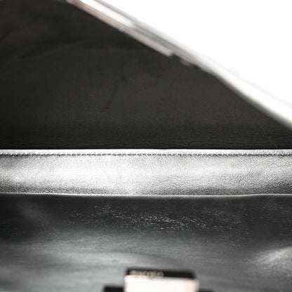 Fendi Vitello Catalan Mirror Medium Peekaboo Iconic Satchel Argento 5 of 14