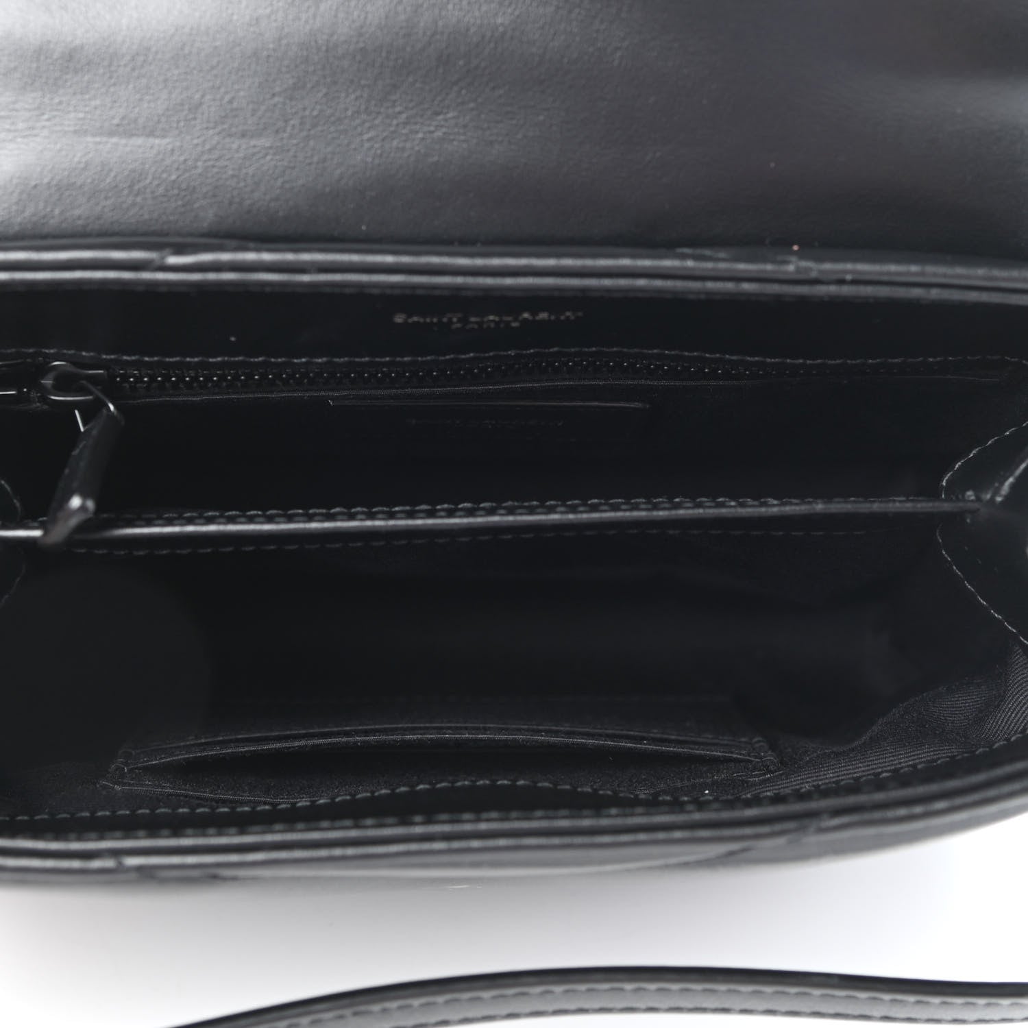 Saint Laurent Calfskin Y Quilted Monogram Toy Loulou Crossbody Bag Black 5 of 11