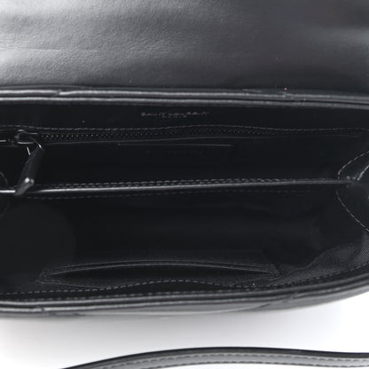 Saint Laurent Calfskin Y Quilted Monogram Toy Loulou Crossbody Bag Black 5 of 11