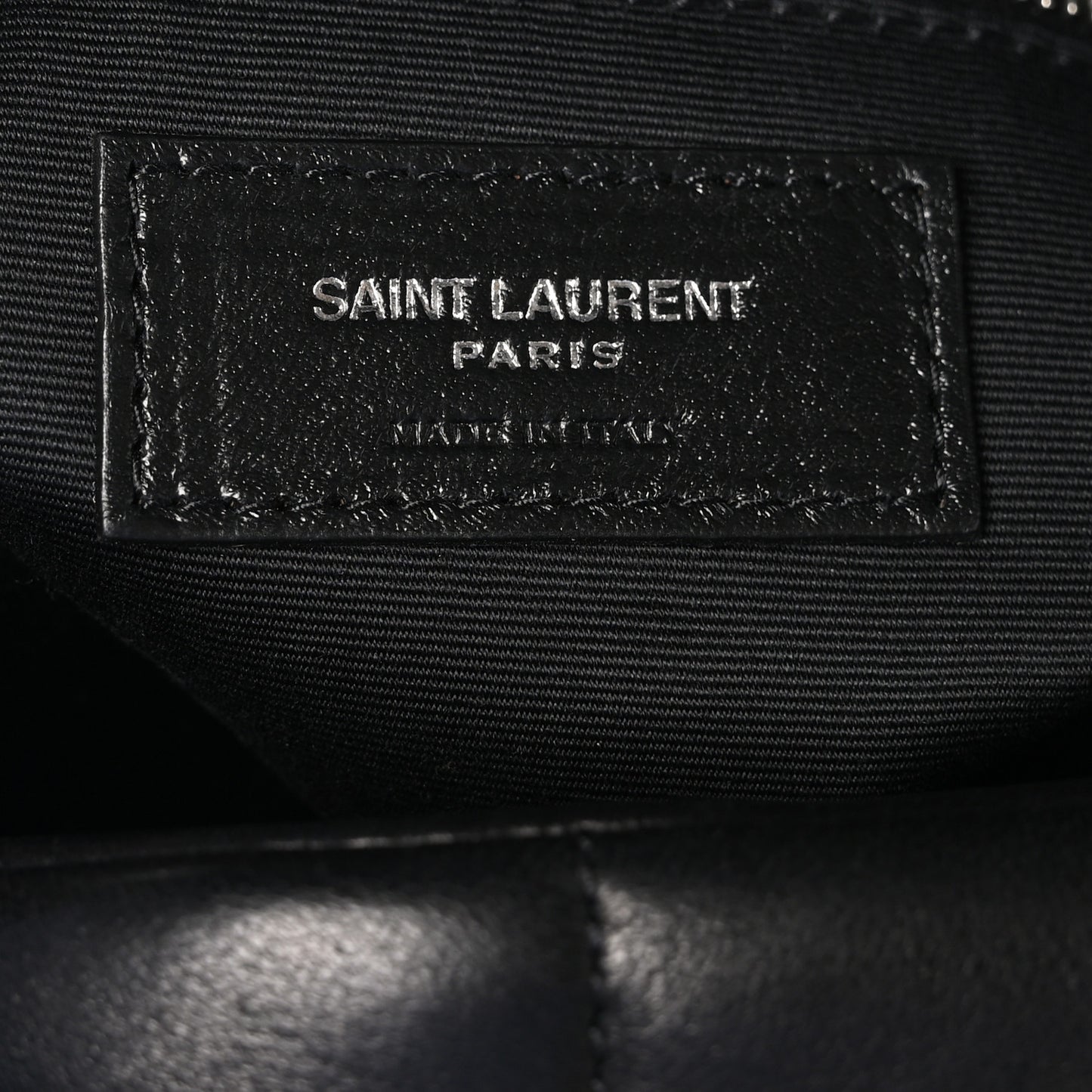 Lambskin Quilted Medium Loulou Puffer Monogram Chain Satchel Black