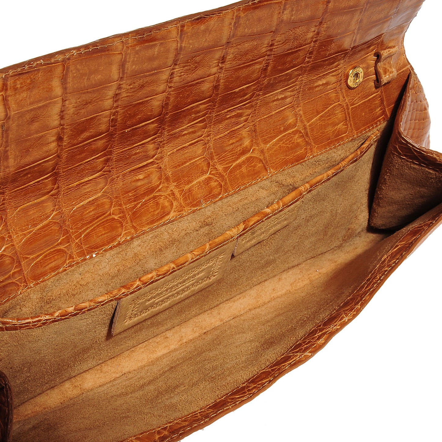 Crocodile Long Clutch Gold