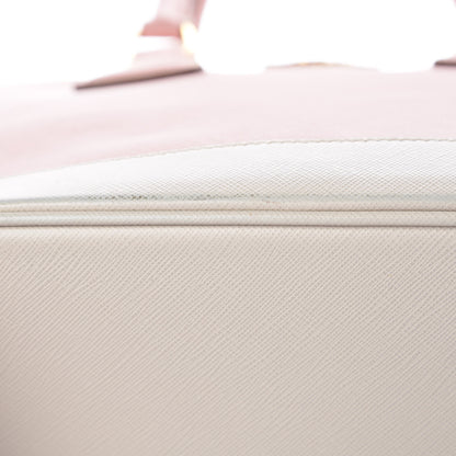 Prada Saffiano Lux Bi-Color Promenade Dome Tote Orchidea Talco 18 of 18