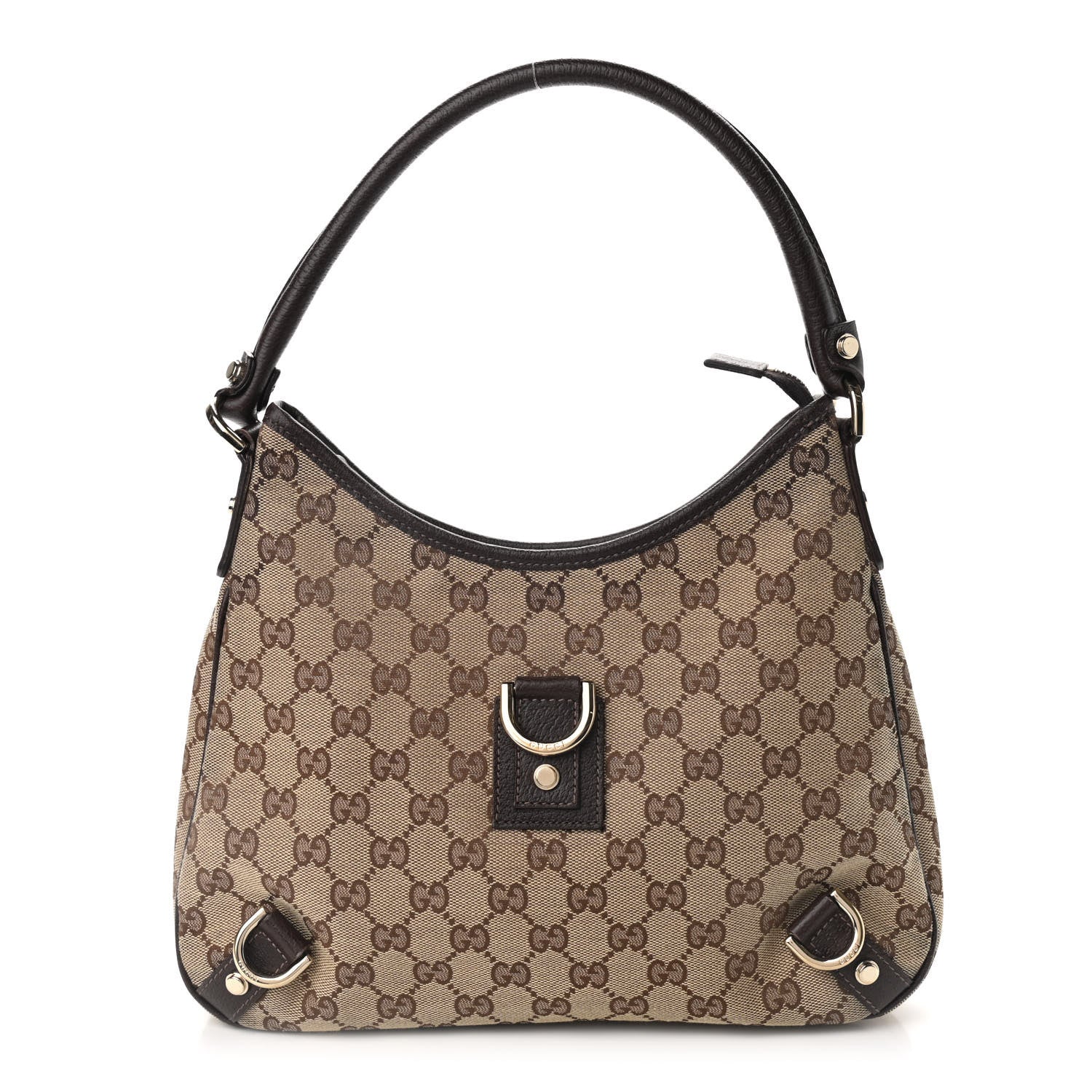 Gucci Monogram Medium Abbey D Ring Hobo Brown 1 of 9