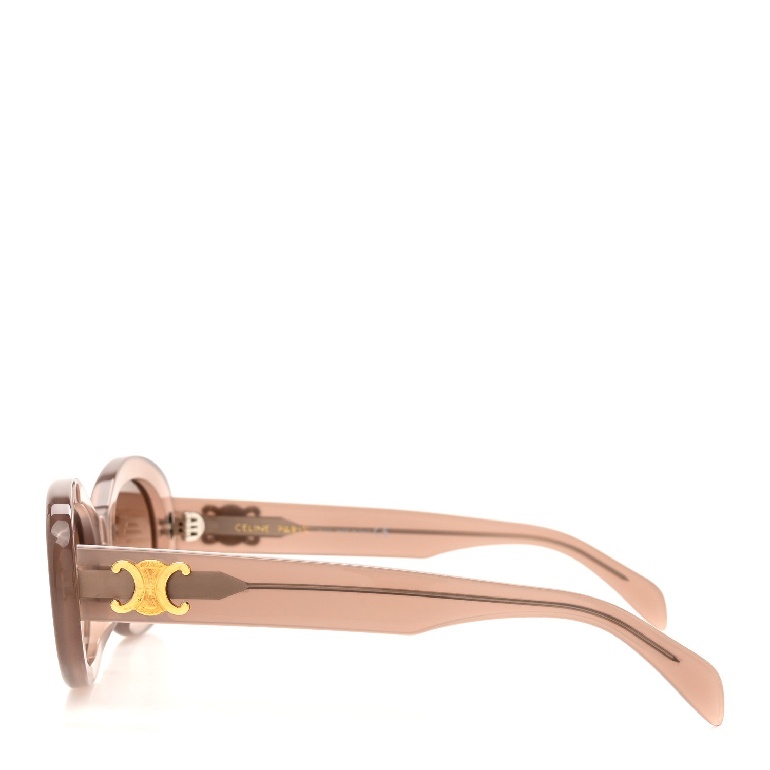 Celine Acetate Triomphe 01 Sunglasses CL 40194U Milky Hazelnut 3 of 7