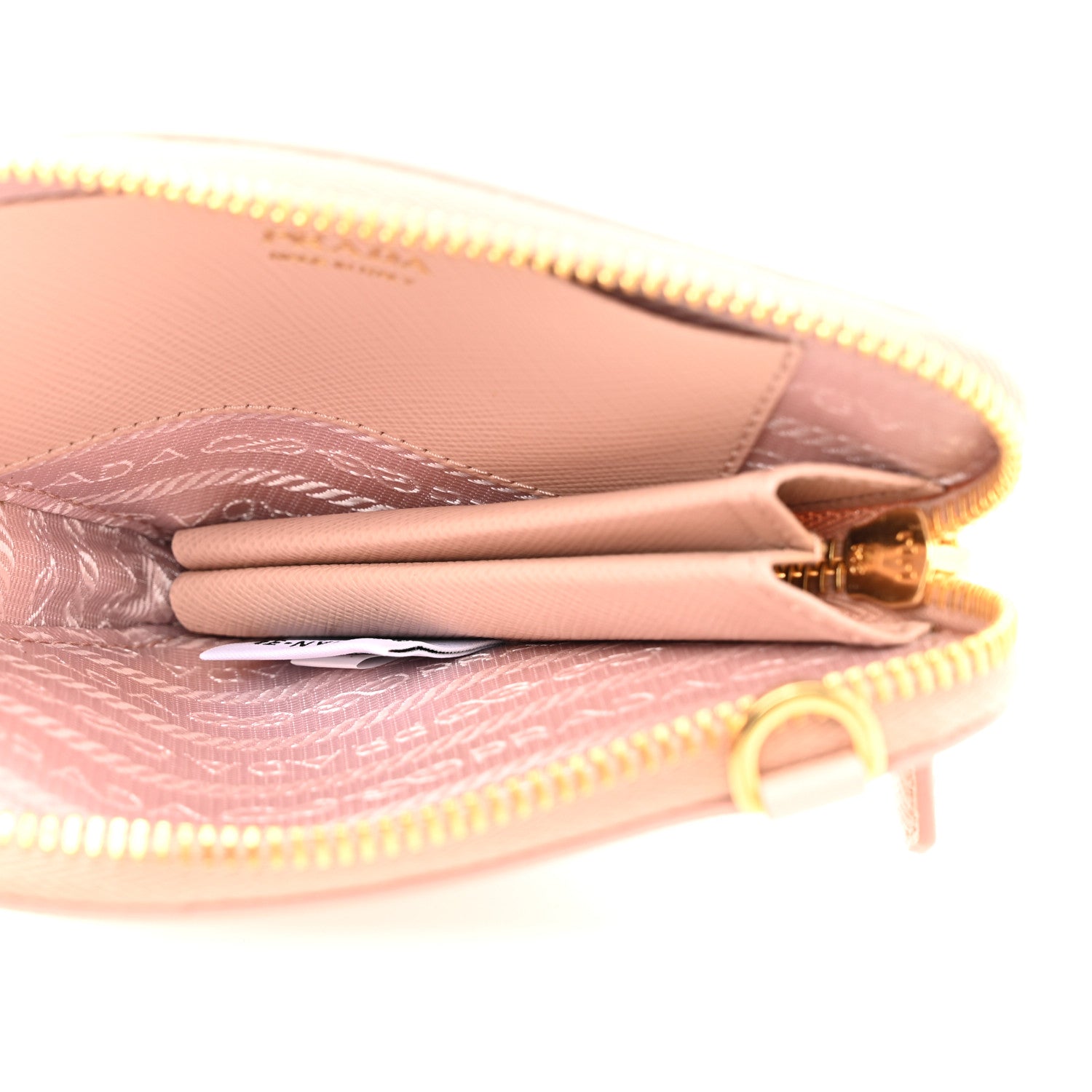 Prada Saffiano Shearling Triangle Mini Pouch Orchidea 5 of 12