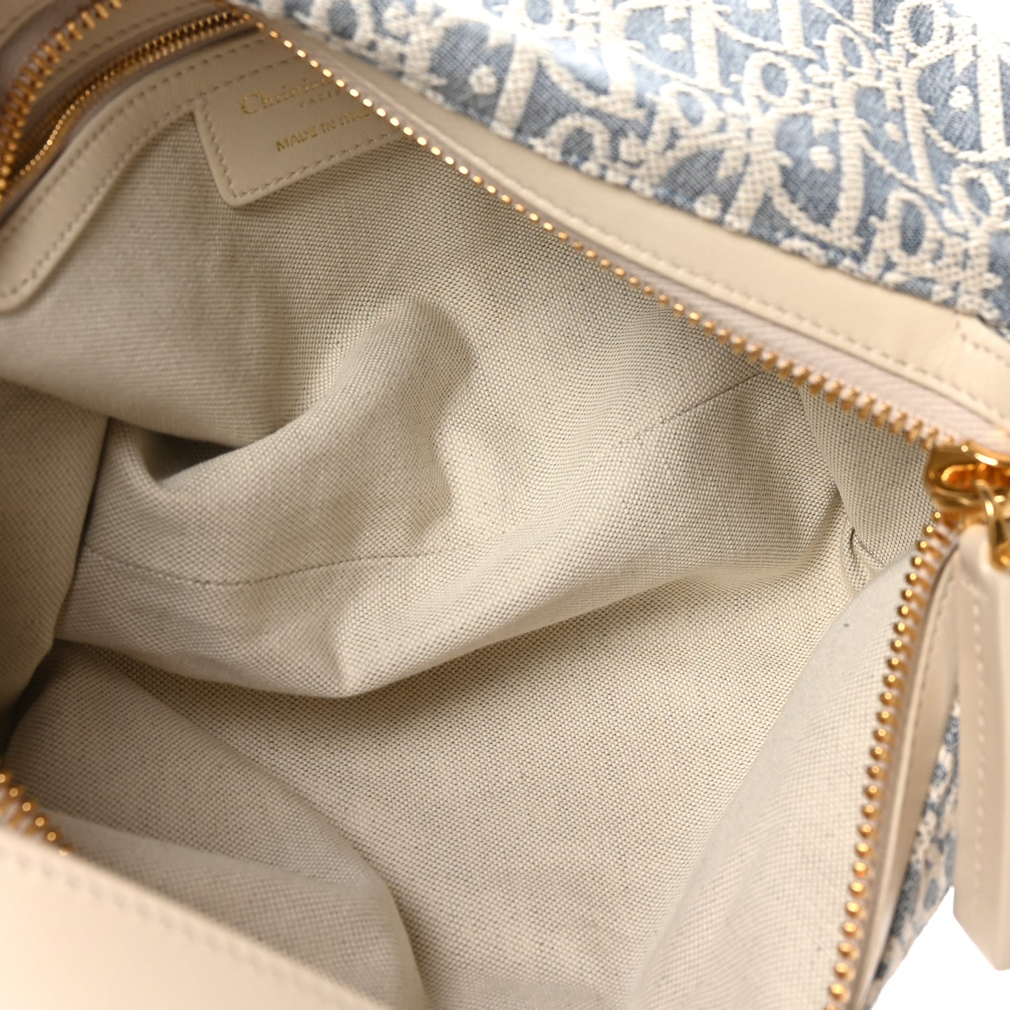 Oblique Raffia Effect Small D-Journey Bag Blue Light Biscuit