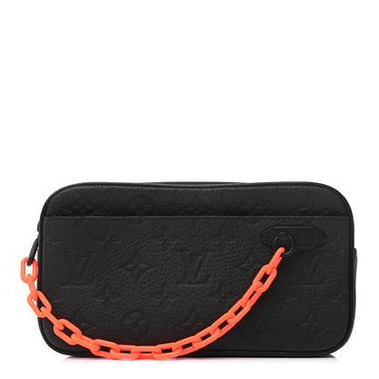 Louis Vuitton Taurillon Monogram Uniformes Solar Ray Soft Pochette Volga Belt Bag Black 1 of 8