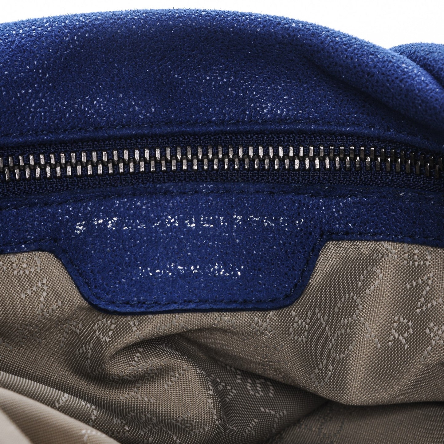 Shaggy Deer Small Falabella Fold Over Tote Blue
