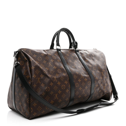 Louis Vuitton Monogram Macassar Keepall Bandouliere 55 2 of 8