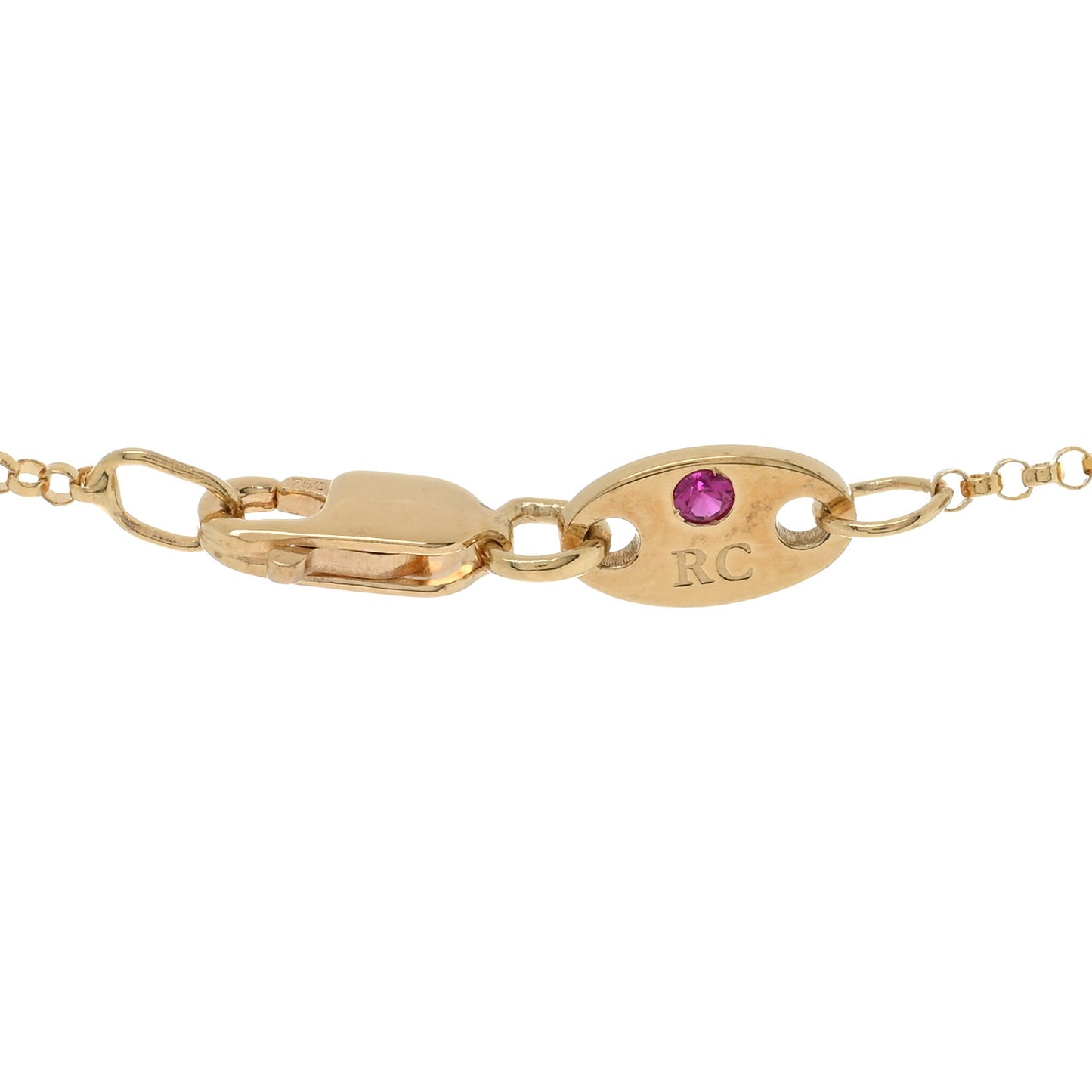 18K Rose Gold Large Princess Flower Pendant Necklace