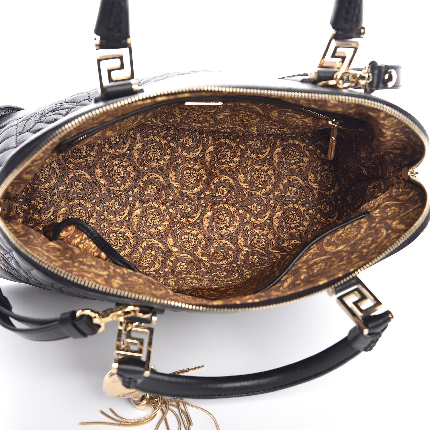 Versace Barocco Quilted Nappa Altea Vanitas Lady Athena Black 5 of 8