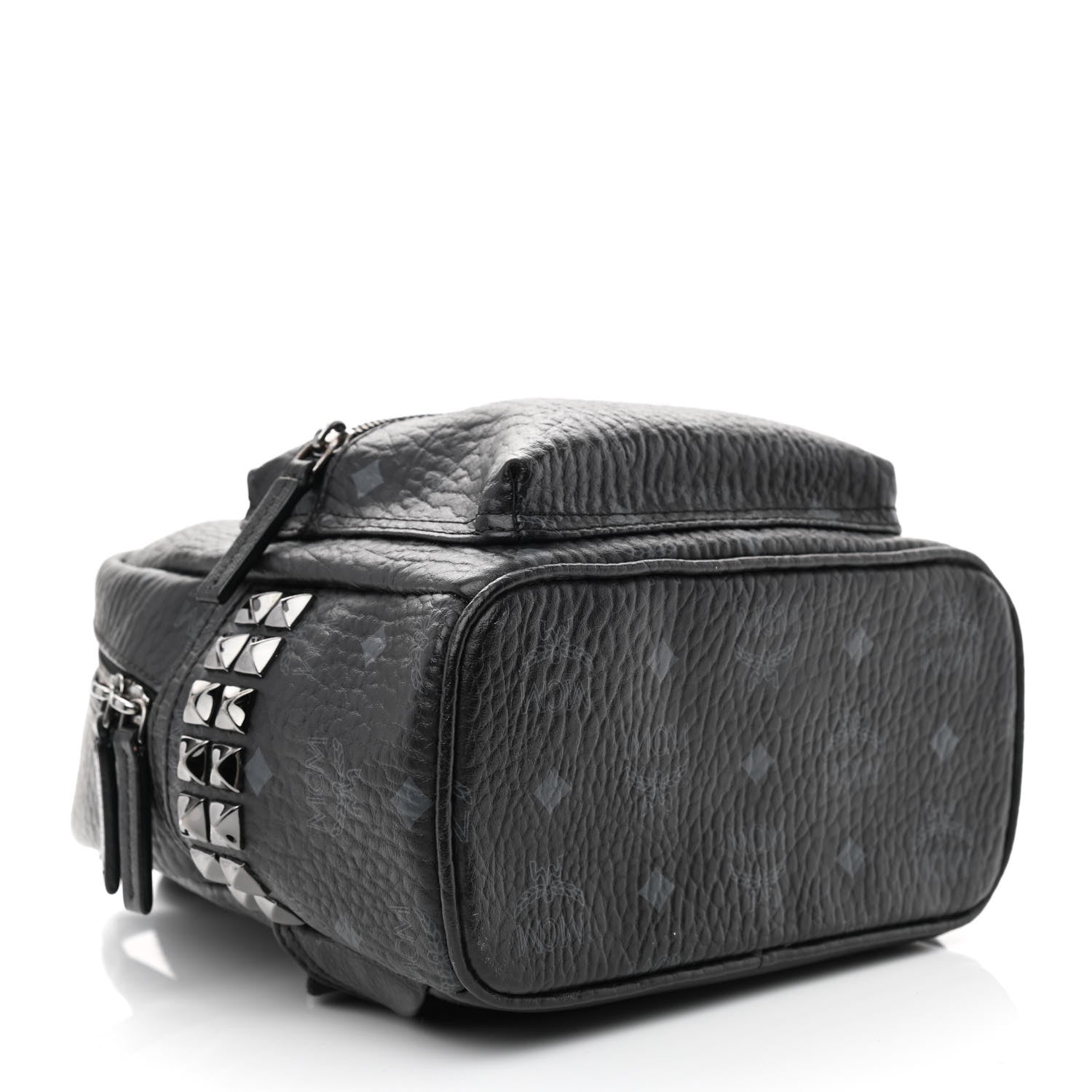 MCM Visetos Side Stud Mini Stark Backpack Black 4 of 10