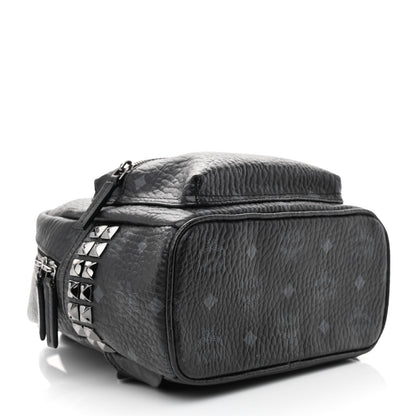 MCM Visetos Side Stud Mini Stark Backpack Black 4 of 10