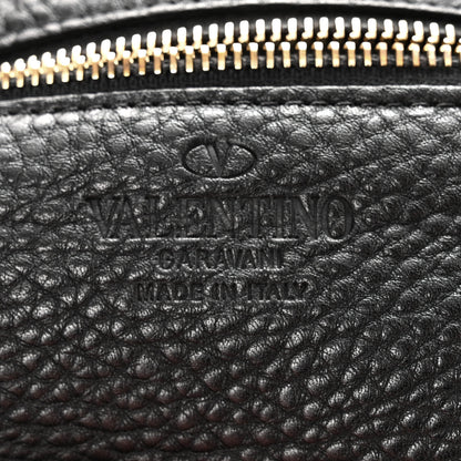Valentino Garavani Grained Calfskin Small Rockstud Tote Black 6 of 9