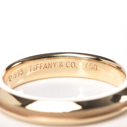 Tiffany 18K Yellow Gold 3.5mm Grooved Band Ring 49 4.75 4 of 6