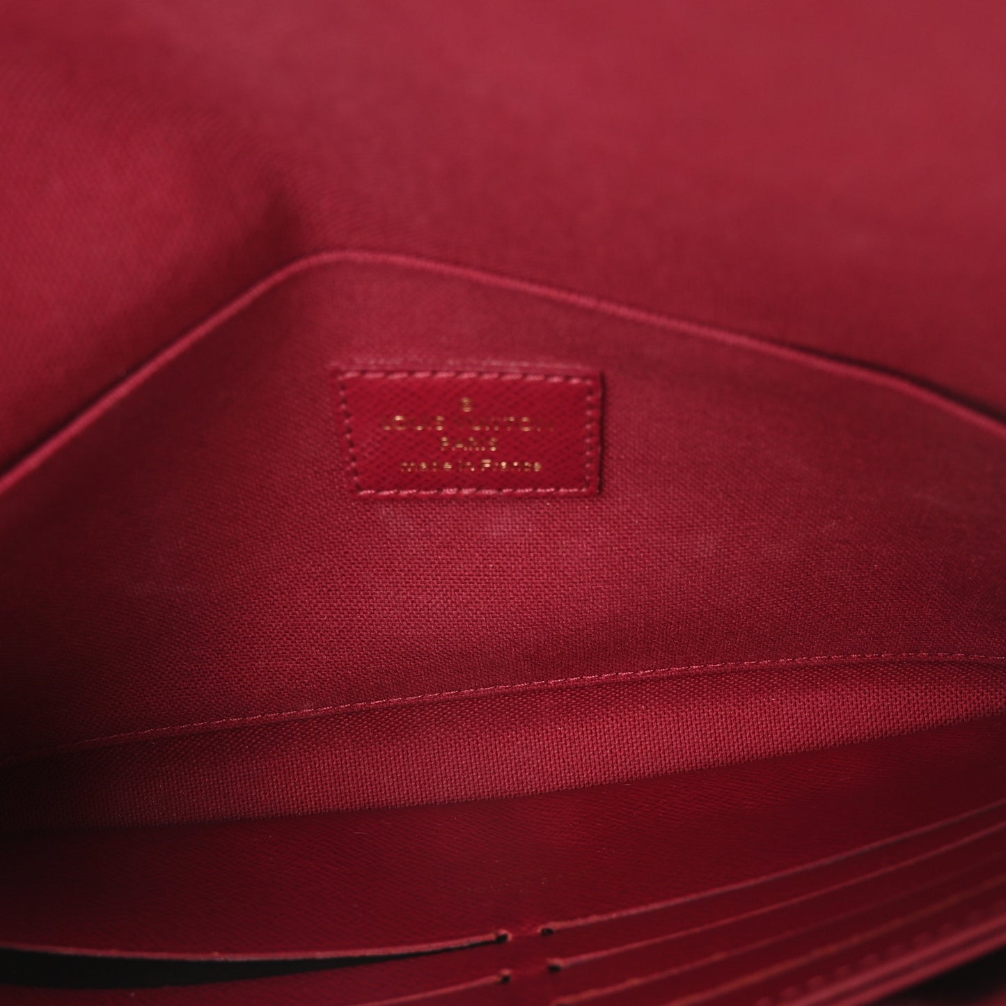 Monogram Pochette Felicie Chain Wallet Fuchsia