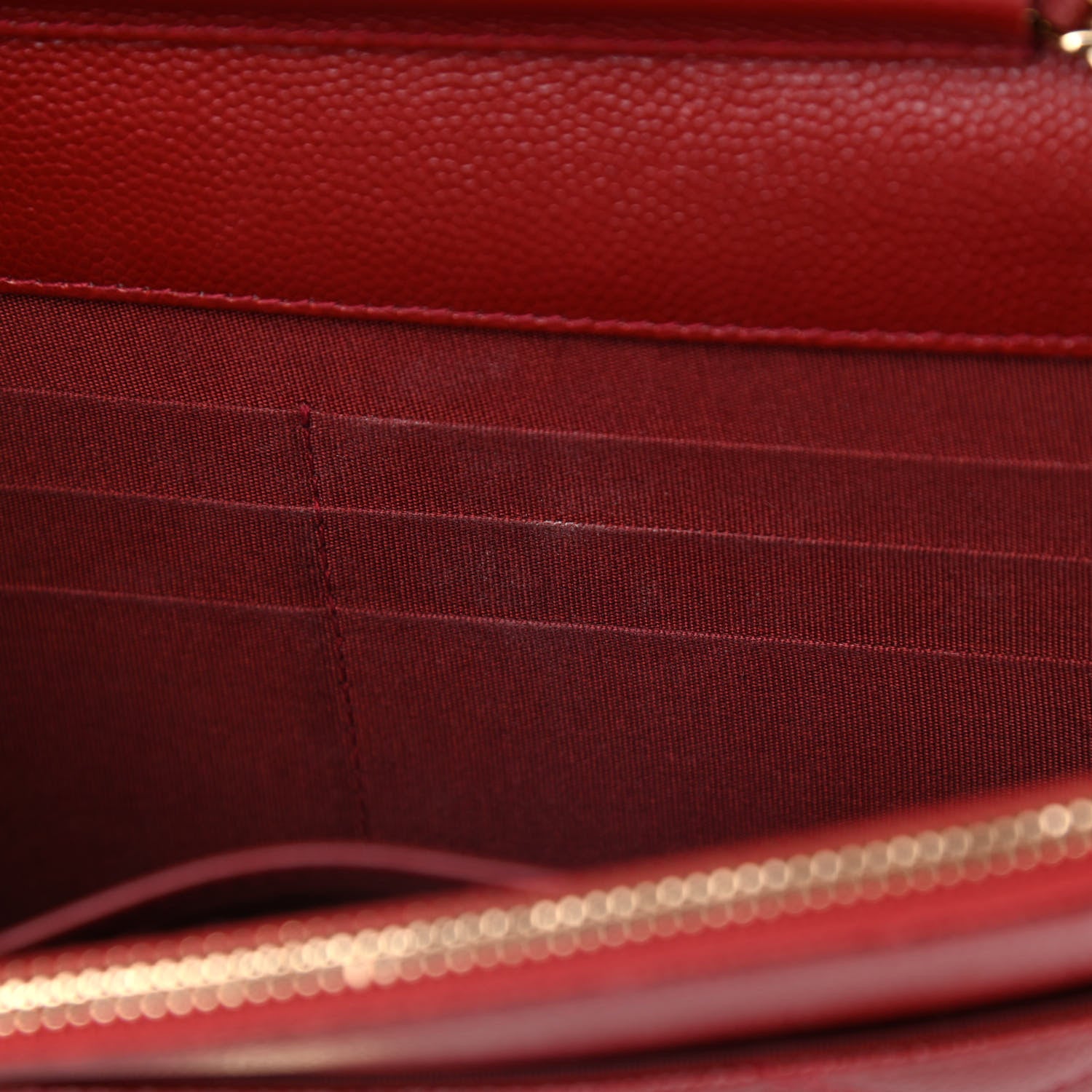 Chanel Caviar Quilted Golden Class Wallet On Chain WOC Red 12 of 14