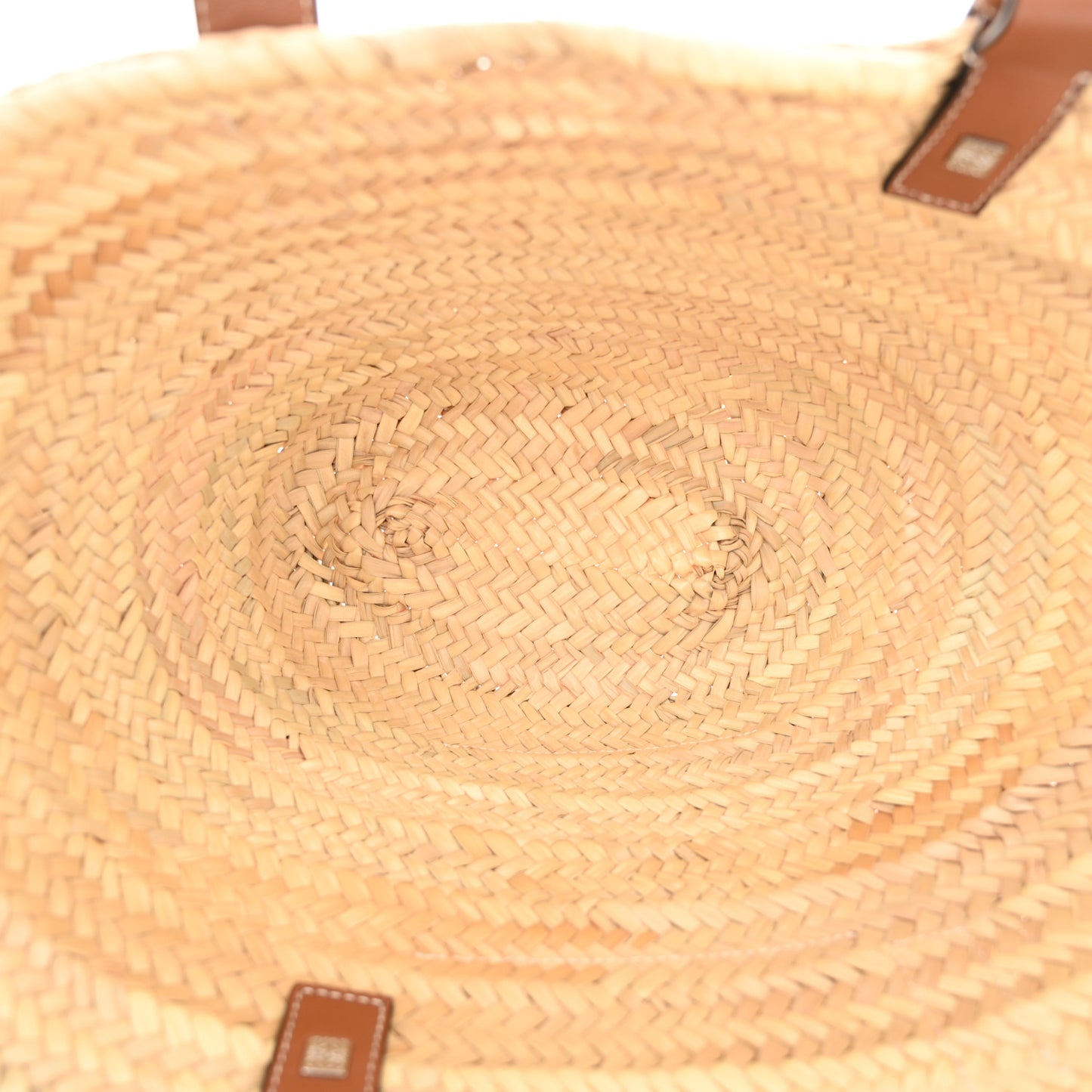Raffia Basket Tote Bag Natural Tan