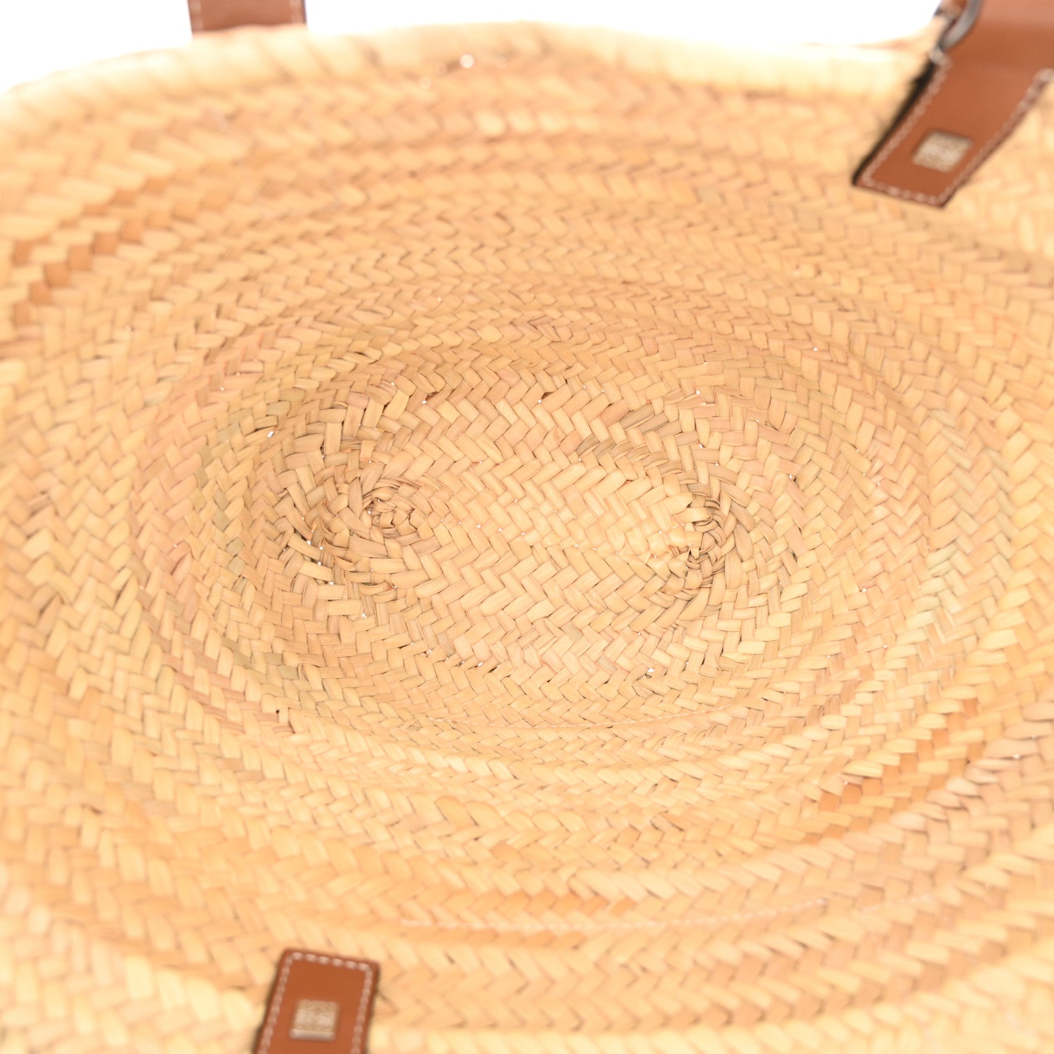 Loewe Raffia Basket Tote Bag Natural Tan 5 of 9
