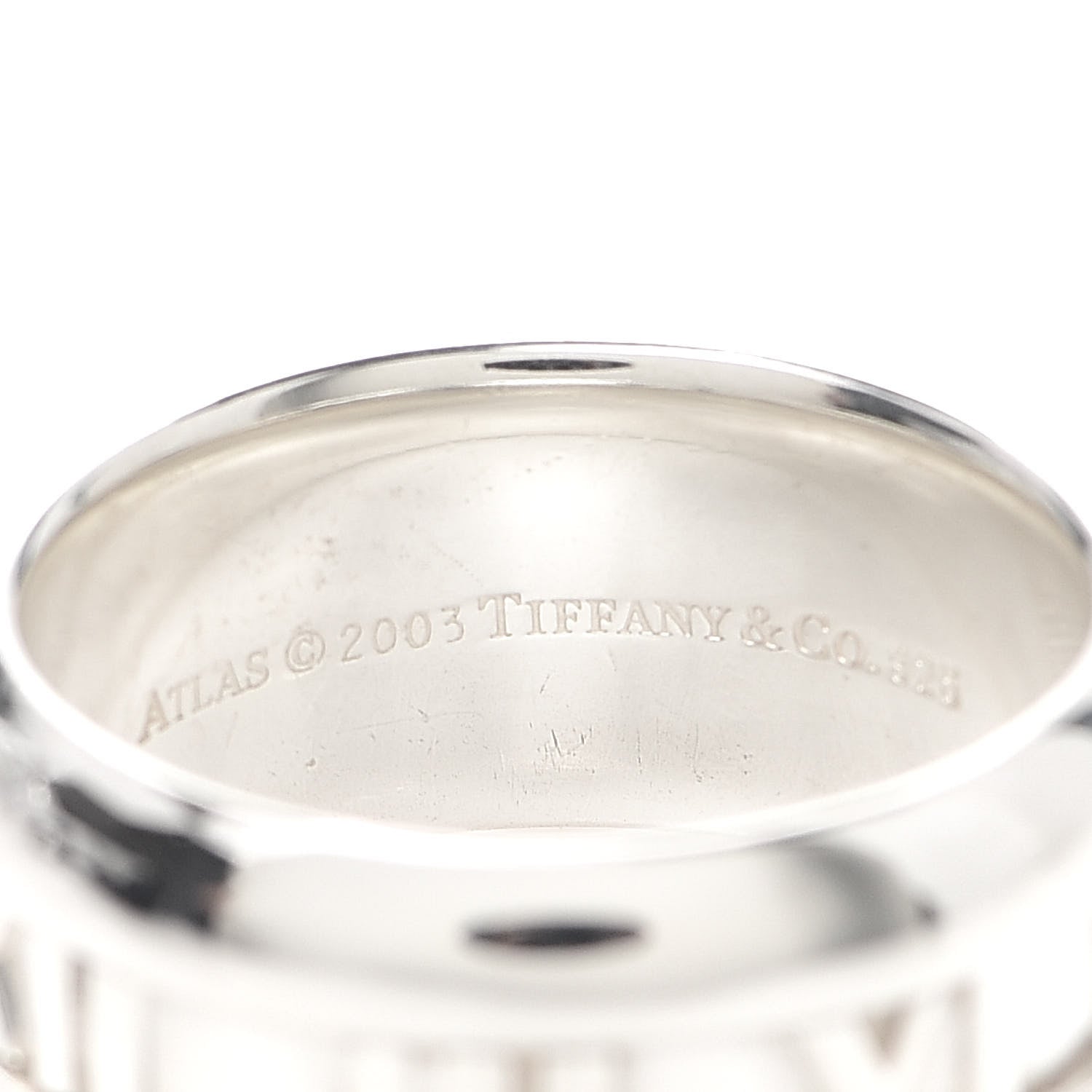 Tiffany Sterling Silver Atlas Band Ring 54 6.75 4 of 4
