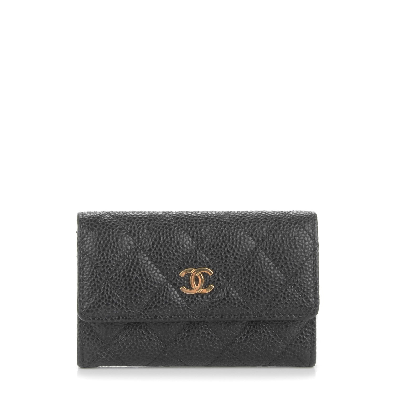 Chanel Caviar Quilted Flap Card Holder Black 1 of 8
