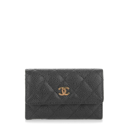 Chanel Caviar Quilted Flap Card Holder Black 1 of 8