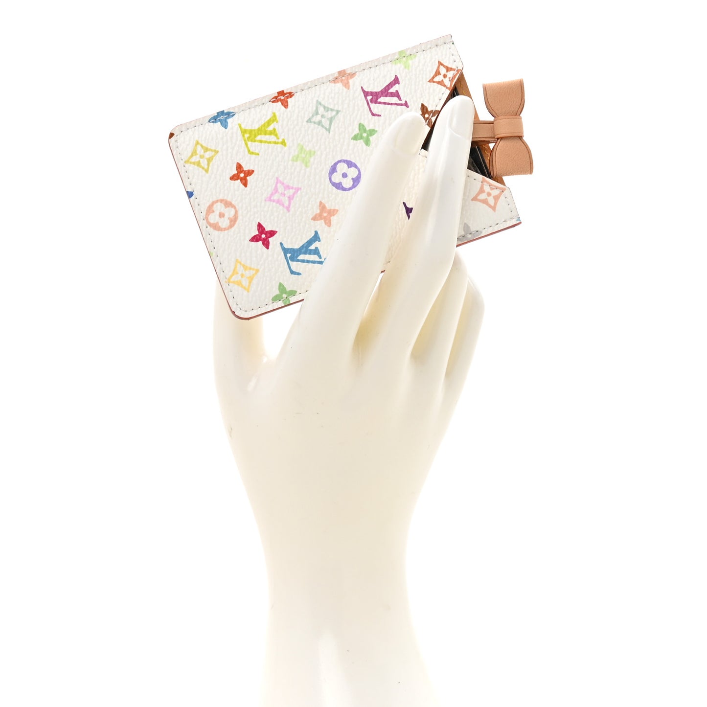 Monogram Multicolor Mirror and Case Pouch White