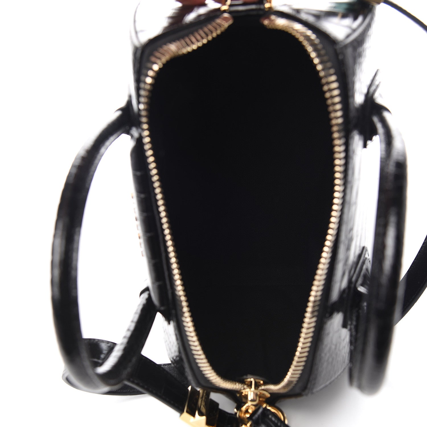Givenchy Calfskin Crocodile Embossed Small Antigona Black 4 of 9