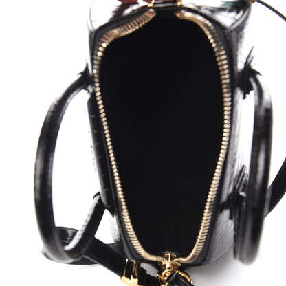 Givenchy Calfskin Crocodile Embossed Small Antigona Black 4 of 9