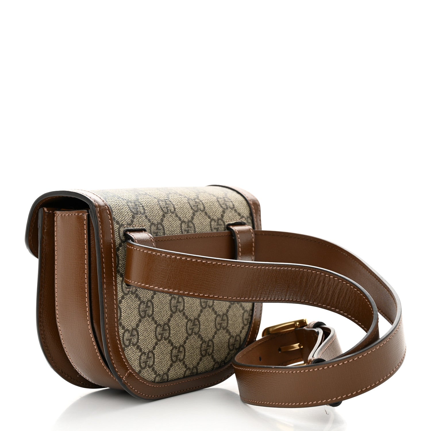Gucci GG Supreme Monogram Horsebit 1955 Belt Bag Beige Brown Sugar 3 of 12