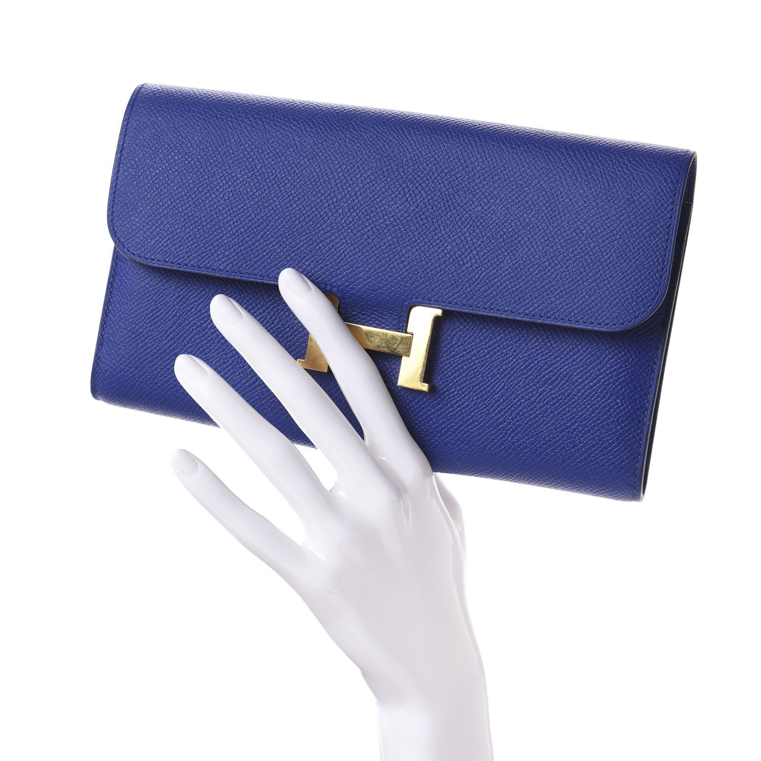 Hermes Epsom Constance Long Wallet Bleu Electrique 2 of 8