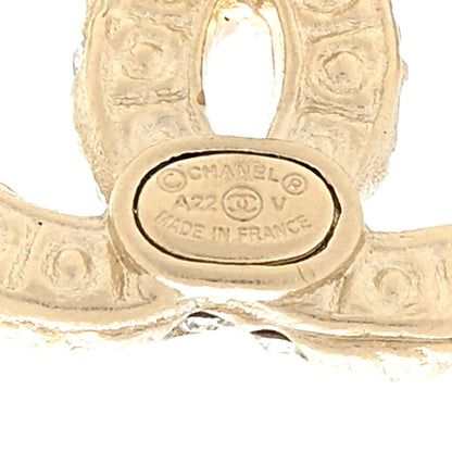 Chanel Pearl CC Earrings Gold 4 of 4