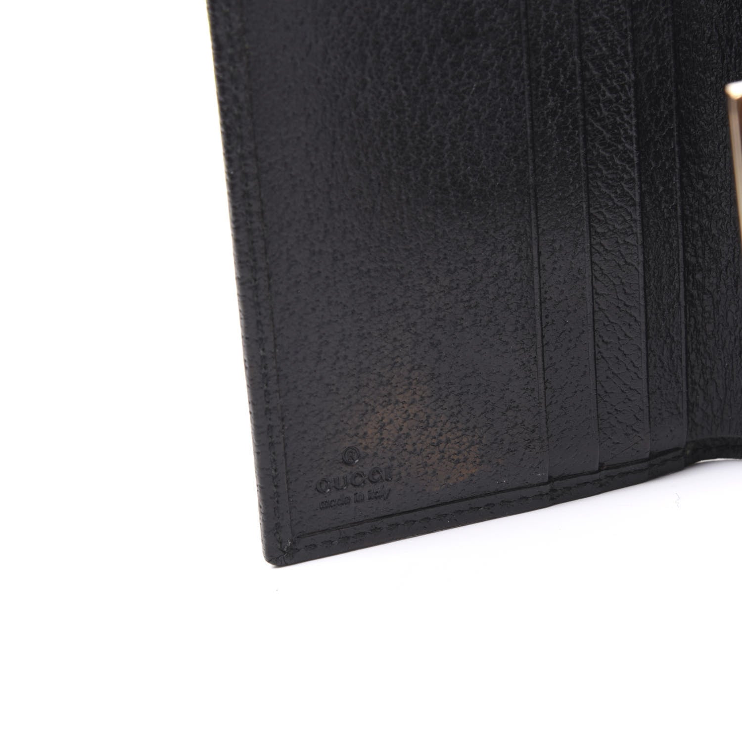 Gucci Monogram Web French Flap Wallet Black 7 of 8