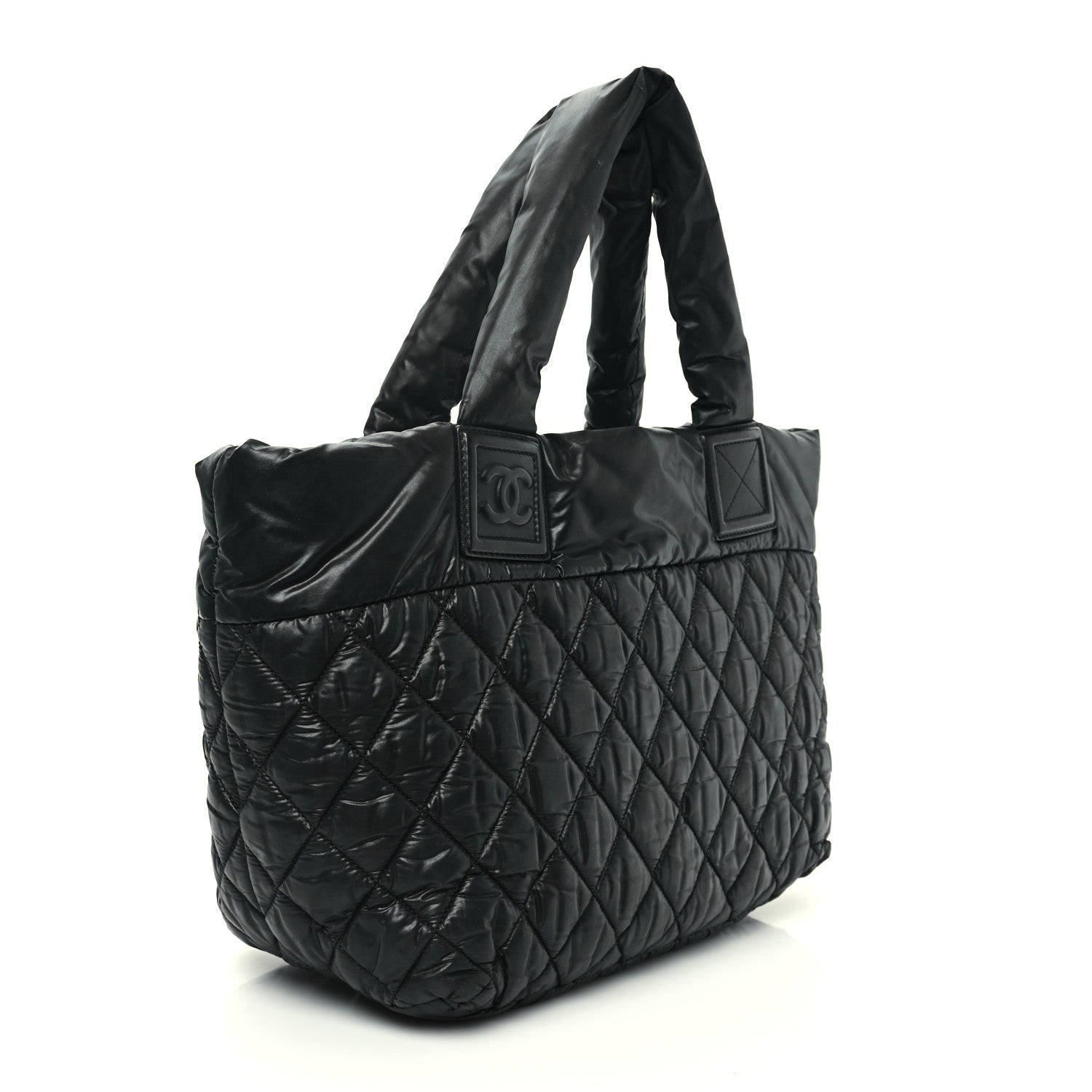 Chanel Nylon Quilted Coco Cocoon Reversible Tote Black 3 of 10