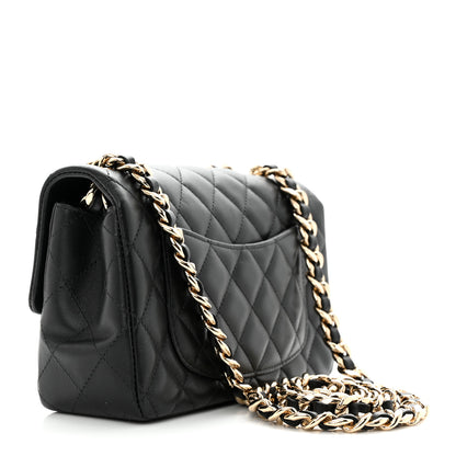 Chanel Lambskin Quilted Mini Coco Charms Rectangular Flap Black 3 of 11