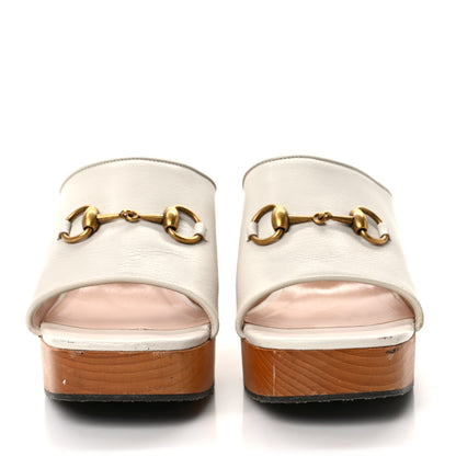 Gucci Granada Kid Houdan Platform Slide Sandals 41 Mystic White 2 of 10