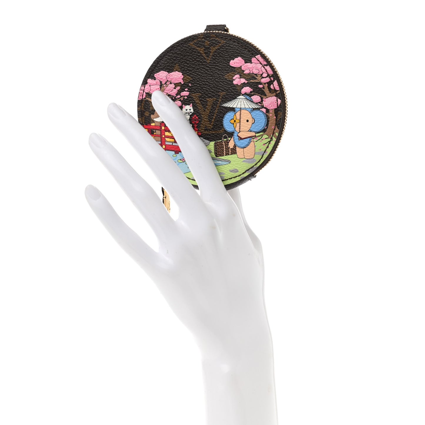 Monogram 2021 Christmas Animation Japanese Garden Round Coin Purse Wisteria Pink