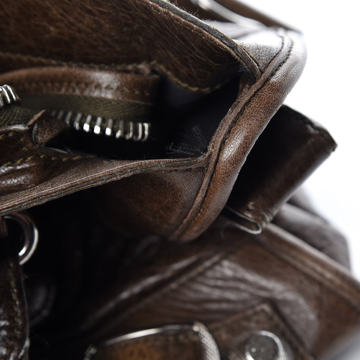 Agneau Giant 21 Silver Hardware City Dark Brown