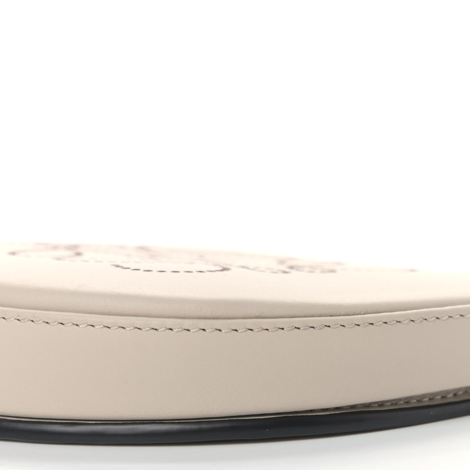 Loewe Buffed Calfskin Logo Embossed Small Heel Pouch Light Oat Tan 9 of 9