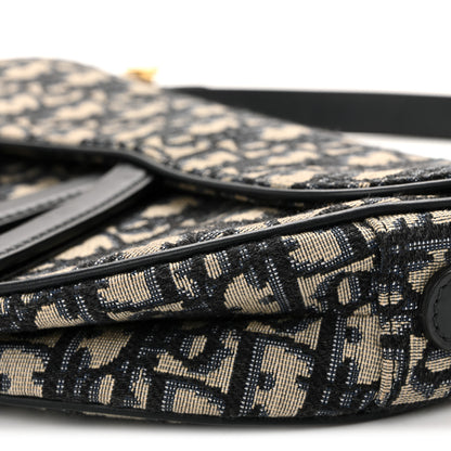 Christian Dior Oblique Saddle Bag Blue 10 of 11