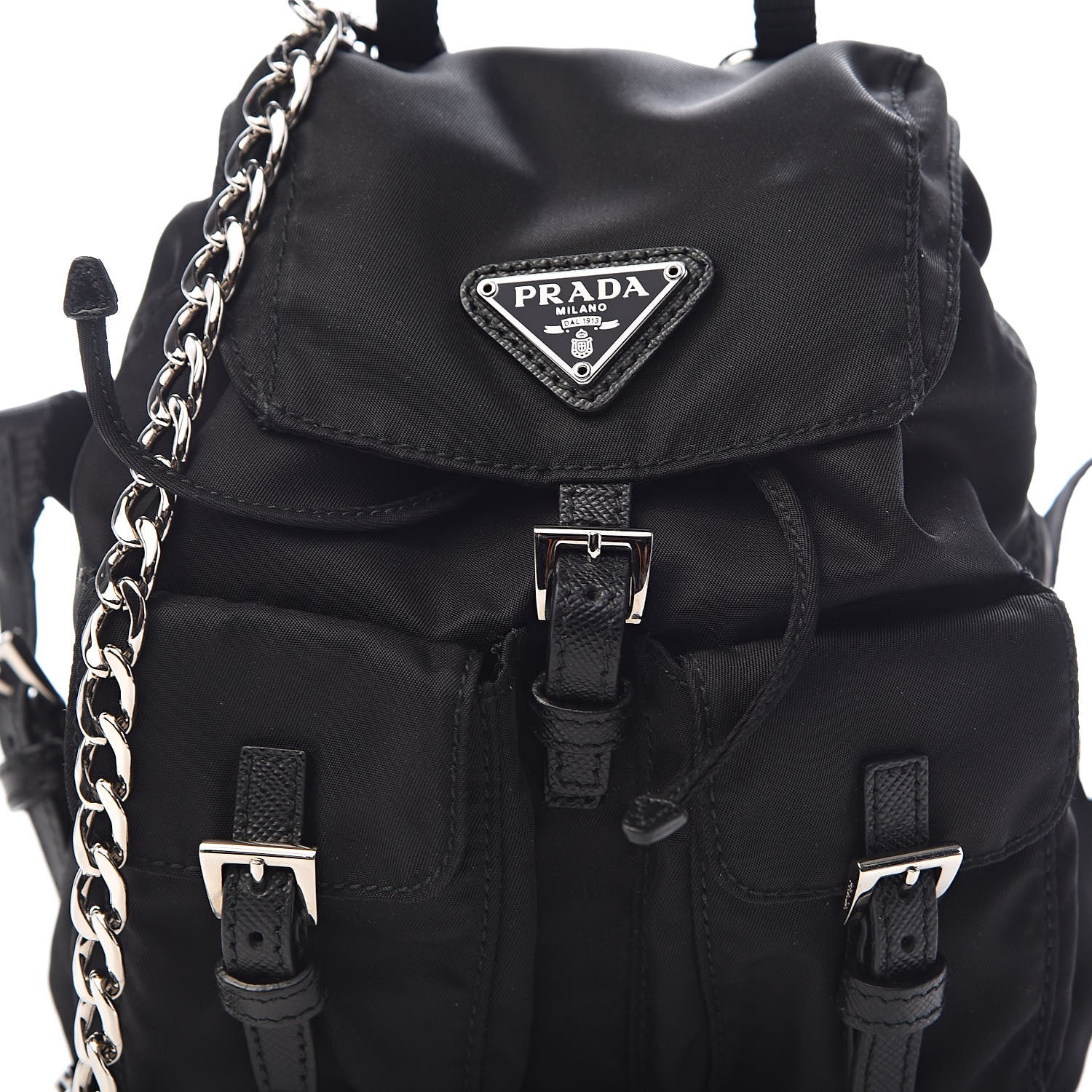 Prada Nylon Vela Mini Crossbody Backpack Black 10 of 10