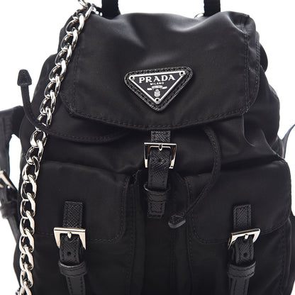 Prada Nylon Vela Mini Crossbody Backpack Black 10 of 10