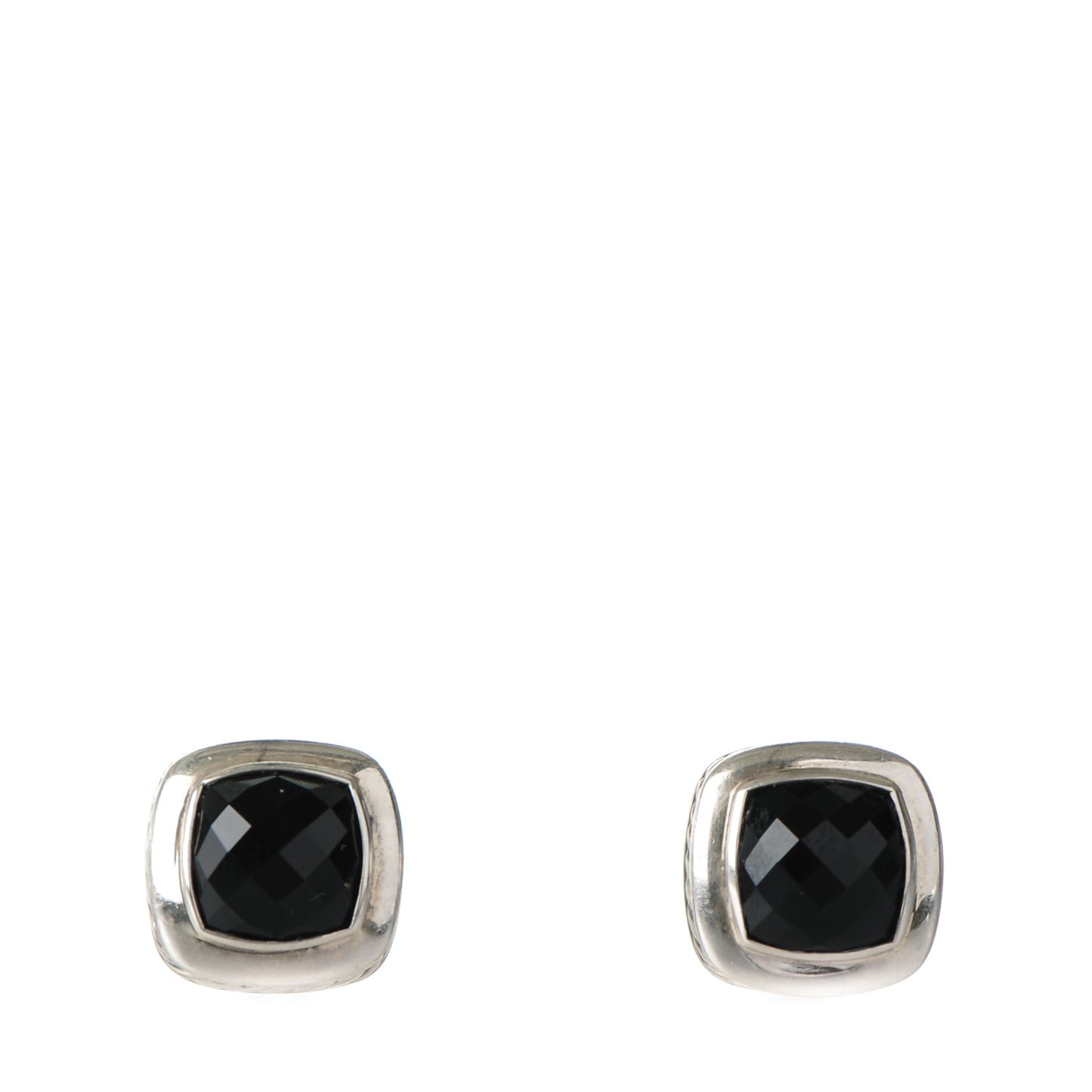 Sterling Silver Onyx 10mm Albion Earrings