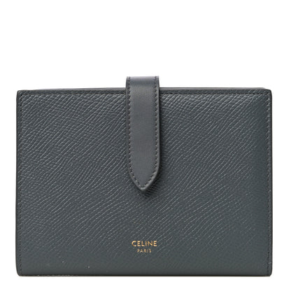 Celine Grained Calfskin Medium Multifunction Strap Wallet Grey 1 of 15