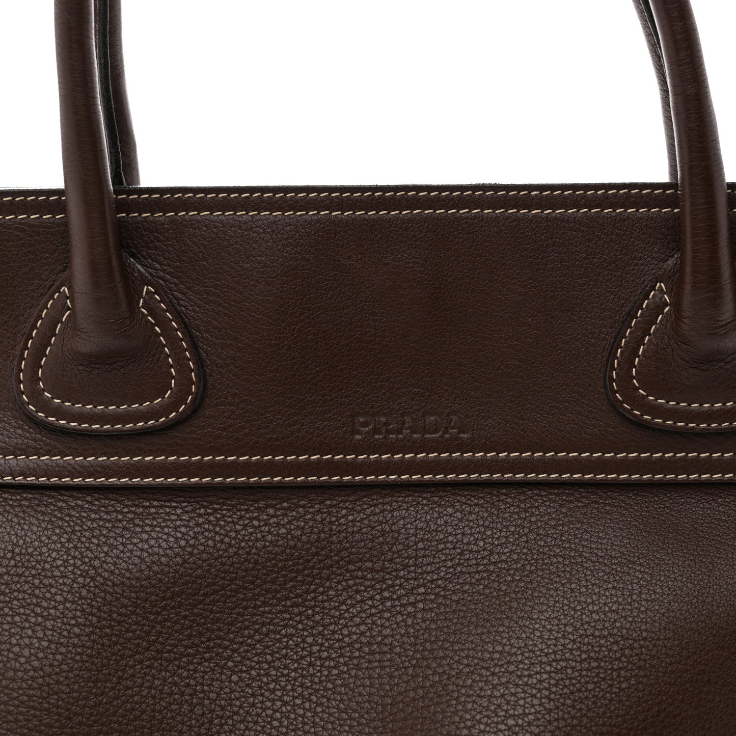 Vitello Daino Frame Shoulder Bag Brown