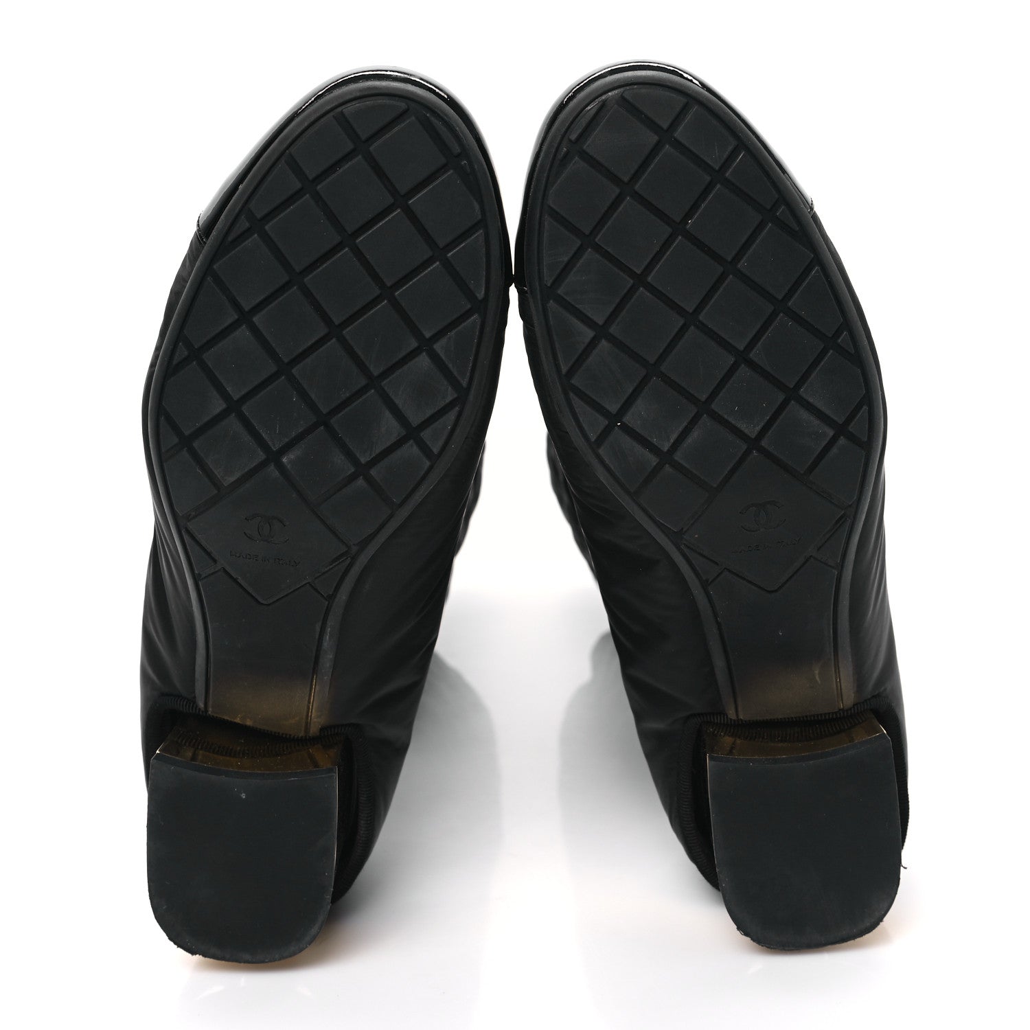 Chanel Mixed Fibers Lambskin Patent Calfskin Convertible High Boots 38 Black 5 of 10