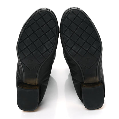 Chanel Mixed Fibers Lambskin Patent Calfskin Convertible High Boots 38 Black 5 of 10