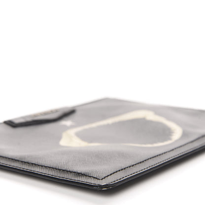 Givenchy Textured Coated Canvas Medium Antigona Shark Jaw Cosmetic Pouch Black 6 of 16