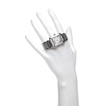 Cartier Stainless Steel 25mm Tank Francaise Quartz Watch 2 of 9