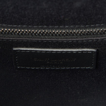 Saint Laurent Calfskin Medium Miles Logo Bowler Duffel Bag Black 8 of 8